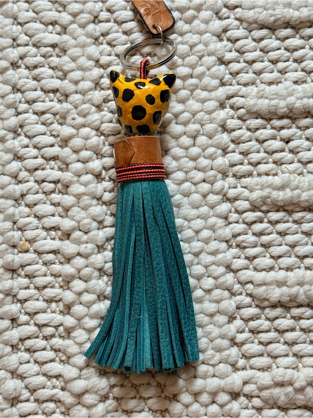 Consuela rawr leopard Tassel Keychain charm - Picture 2 of 3